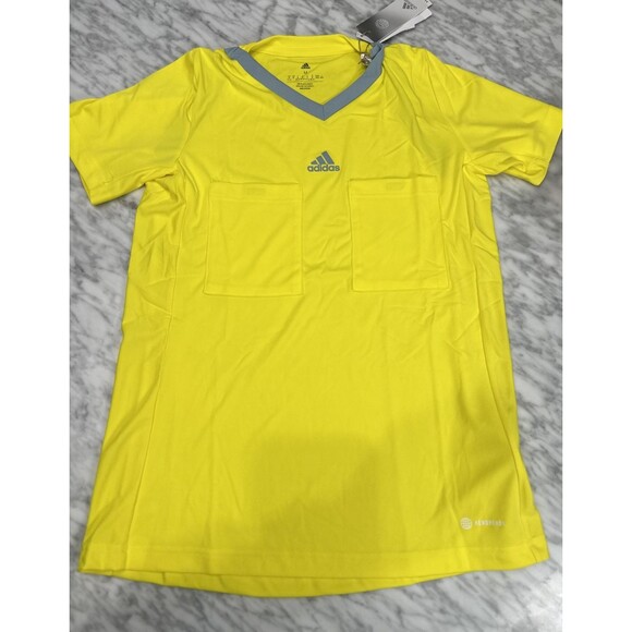 Adidas Referee 22 Jersey soccer sports HF5975 Bright Yellow  Womens Medium NEW - Picture 1 of 6